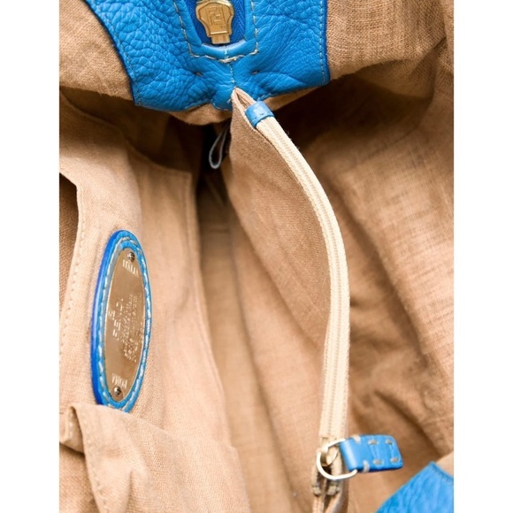 Authentic Fendi Selleria Blue Color Block Tote - Picture 6 of 10